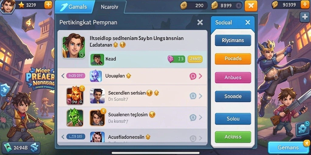 Berbagai tantangan menarik di setiap level.