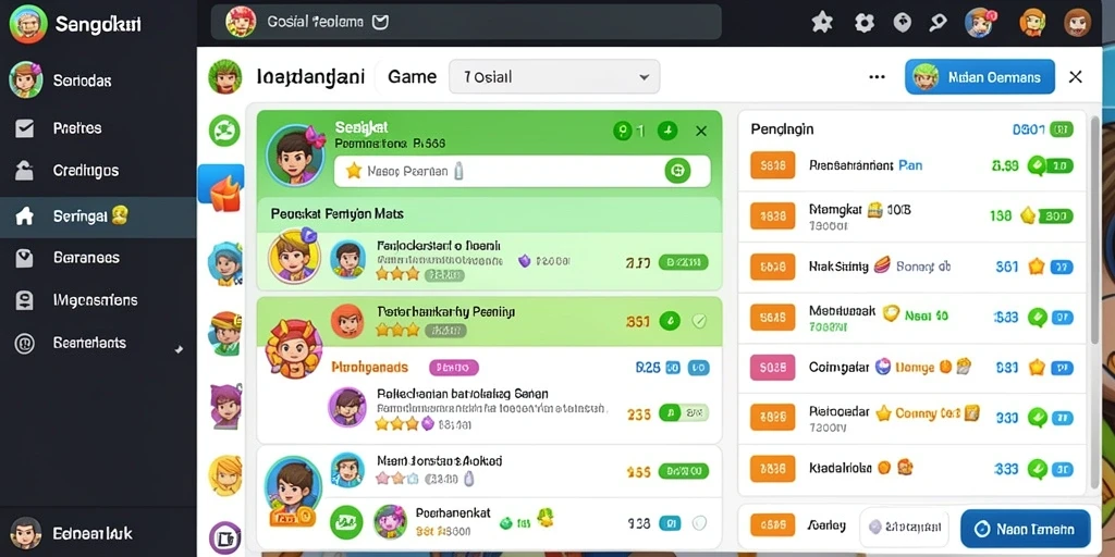 Level yang penuh tantangan dan rintangan menarik.