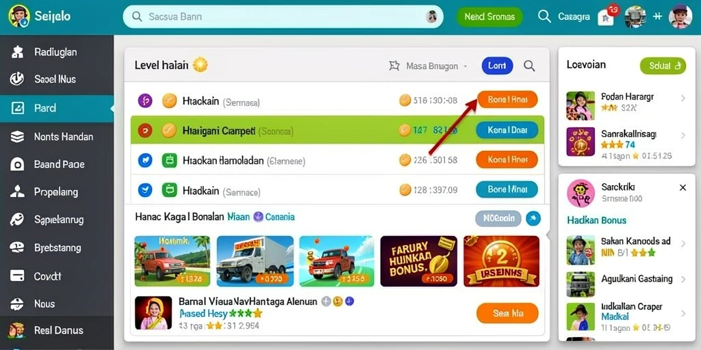 Fitur sosial yang memungkinkan pemain terhubung.